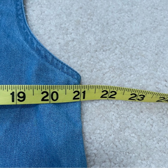 Mark Martin #6 Women’s Denim Sleeveless Bottom Down Shirt - Medium NASCAR Y2K - Picture 5 of 7